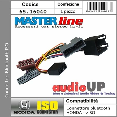 Conector Iso Sistema Bluetooth para Honda Crv De 2007 IN Entonces - MASTERLINE - Imagen 1 de 2