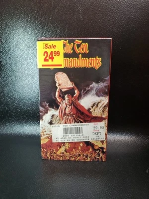 Classic Biblical-THE TEN COMMANDMENTS: Charlton Heston 1988 VHS 2 Tapes New! - Image 1 of 4