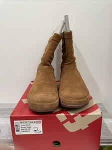 Fit Flop Crush Boot Braun Zucker Wildleder Damen 7M Wackelbrett Neu im Karton - Bild 1 von 11