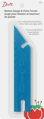 Blue Point Turner and Button Gauge Combination Tool for Sewing Crafts - Image 1 of 4