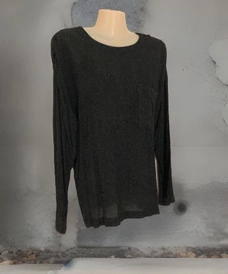 Blusa Popover De Colección Talla Grande Calce Cuadrado Ligera Estampado Lunares 100% Rayón Foto 1 de 4