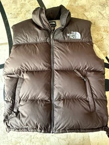 Vintage The North Face Nuptse 700 Down Puffer Vest Brown Full Zip Men’s  L - Picture 1 of 10