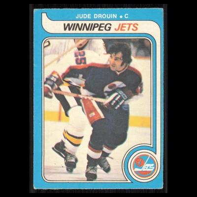 Jude Drouin #329 1979 O-Pee-Chee Winnipeg Jets Hockey Card NHL EX - Image 1 of 3