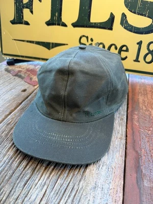 Gorra de tela de hojalata aislada Filson #11060068 XXL HECHA EN EE. UU. nutria algodón encerado segunda Foto 1 de 4