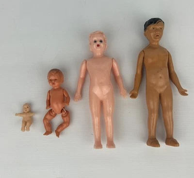 Vintage Celluloid Dolls Plastic ~ Man, Woman, & Baby (Made In Germany) - Image 1 of 4