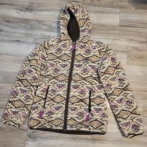 Patagonia Retro-X Deep Pile Cardigan Hooded Full Zip M Jacket Fleece Aiyana - Picture 1 of 8