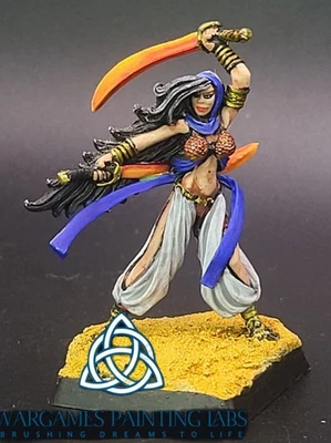 USA Duty Paid Painted Female Warrior for DnD or wargames collectible miniature - Image 1 of 4
