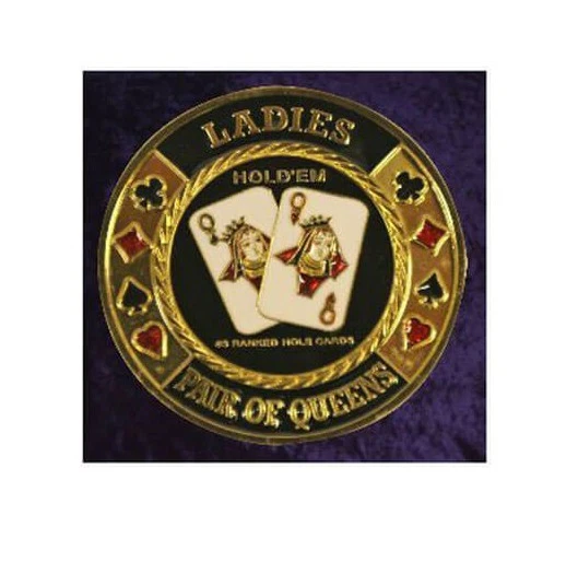 Card Guard Gold "Ladies" - Poker Texas Hold'em - Placcato Oro - Lucky Coin - Immagine 1 di 1
