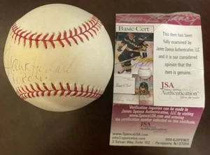 Frank Howard MLB JSA Authenticated Single Signed Baseball - CM 600 - Picture 1 of 5