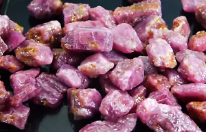 AAA 50,00 CT natürlicher Burma Pegion roter Rubin loser Edelstein roh grob Posten - Bild 1 von 13