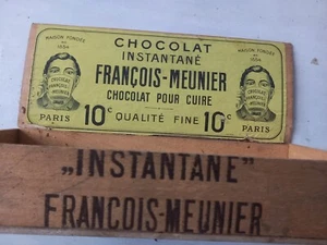 MEUNIER François Instantané Chocolate Antique Wooden Box No Menier Collection  - Picture 1 of 9
