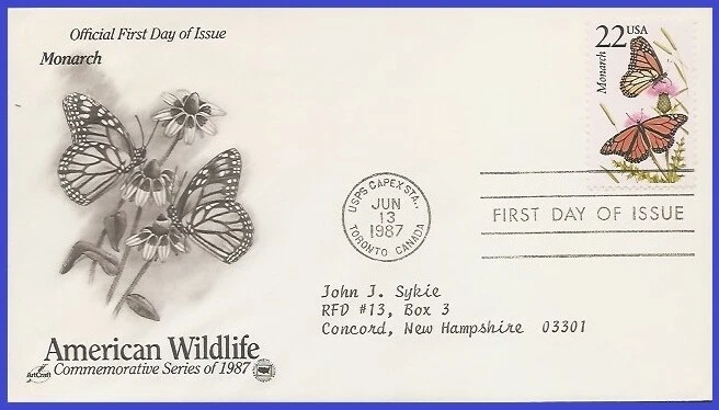 USA3 #2287 ADDR PCS ARTCRAFT FDC   Monarch Butterfly - Image 1 of 1