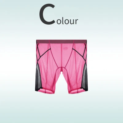 Men Ice Silk Transparent Shorts Thin Quick Dry Breathable Running Sports Briefs - Image 1 of 4