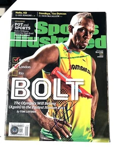 Usain Bolt Signed Sports Illustrated Magazine Jamaica Olympics Beckett Cert - Picture 1 of 1