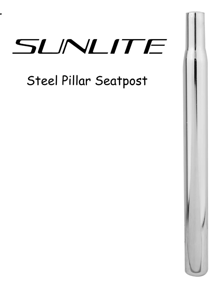 SEATPOST Sunlite pilar de acero 12x1-1/8 pulgadas cromado Foto 1 de 1