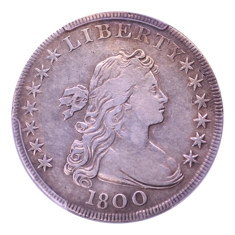 1800 Draped Bust Dollar PCGS VF25 Cover