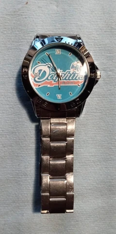 MIAMI DOLPHINS NFL Stainless-Steel Men's Watch - NEW Cover