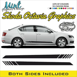 SKODA OCTAVIA SPORTS SIDE STRIPES VRS HATCH / ESTATE DOOR GRAPHICS DECALS 003 - Picture 1 of 4