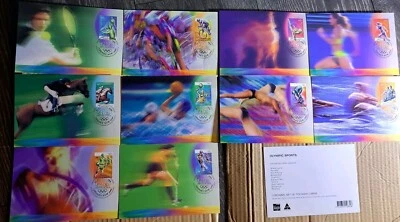 Australia 2000 Olympics x10 Maxi Card Set & Stamps Franked 17/08/2000 Sydney FDC - Image 1 of 4