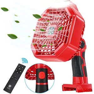 Portable Camping Jobsite Fan for Milwaukee Li-ion Battery With Remote Outdoor - Picture 1 of 7