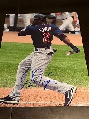 Foto de gemelos 11x14 autografiados por Denard Span Foto 1 de 2