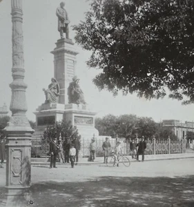 Scarce c1910 Stereoview Photo Argentina Cordoba Monument In Square - Picture 1 of 4