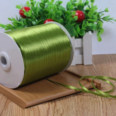 Cinta de satén de color sólido de 3 mm de ancho - Paquete de 10 M o carrete de 790 M - 49 colores Foto 1 de 3