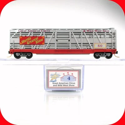 N Scale *AMERICAN CIRCUS & WILD WEST* Stock Car #50 - Atlas, Lowell Smith **RARE - Image 1 of 4