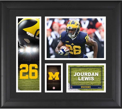 Jourdan Lewis Michigan Wolverine Framed 15" x 17" Player Collage - Fanatics Cover