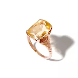 Kissen Citrin Ring 9 Karat Roségold 05-09-0002 - Bild 1 von 3