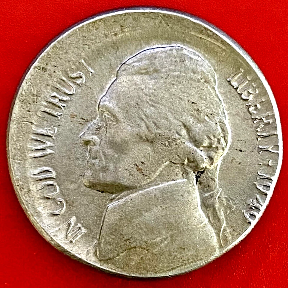 1949 OFF-CENTER ERROR JEFFERSON NICKEL - Image 1 of 2