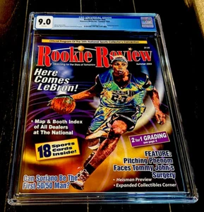 LEBRON JAMES ROOKIE RARE 2003 COVER POP 1 CARD INSERTS CGC 9.0 - Picture 1 of 3
