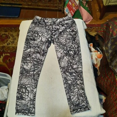 Pantalones de yoga Jockey para mujer talla S negro blanco remolino Foto 1 de 4