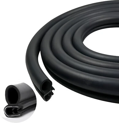 10 Ft Door Edge Trim Seal Strip with Side Bulb Rubber for Car Camper RV Truck 3m - Image 1 of 4