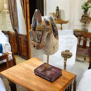 Nimrat Wooden Horse Statue - Picture 1 of 3