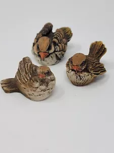 Faro A. Lucchesi Bird Sparrow Figurines Qty 3 - Picture 1 of 8