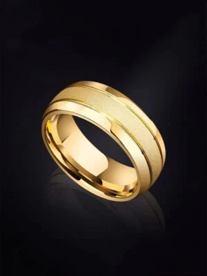 Anillos de Tungsteno en Oro 10K Sortijas de Hombre Regalos Joyeria Fina Alianzas Foto 1 de 4