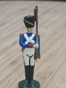 Figurine soldat de plomb peint main uniforme bleu - Picture 1 of 4