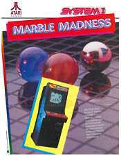 Marble Madness by Atari Arcade Flyer / Brochure / Ad