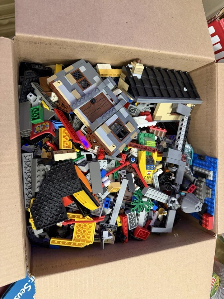 乐高各种砖块和碎片套装 10 磅 + 散装混合批量城堡哈利波特 L3 — 第 1/1 张图片