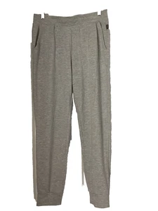 EDDIE BAUER LOUNGE Gray Fleece Pull-On Jogger Leg Sweat Pants Sz. M - Picture 1 of 8