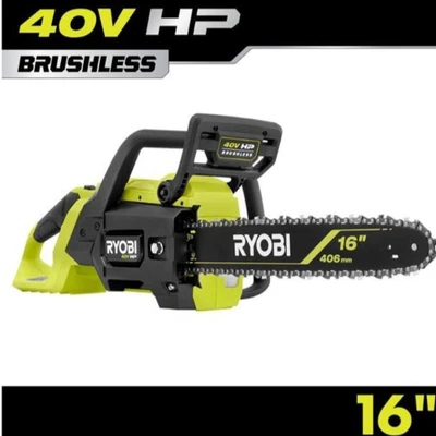Motosierra inalámbrica RYOBI 40V HP sin escobillas 16" - Herramienta solo con cadena Foto 1 de 4