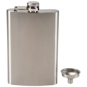 Botella de whisky 10 onzas Flachmann alcohol alcohol alcohol con tornillo de acero inoxidable1465 - Imagen 1 de 7