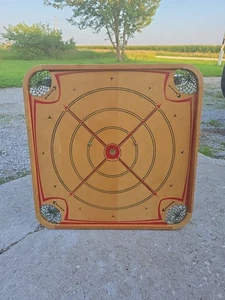 Vintage Wooden Carrom Board Inch Strike and Pocket Game - Picture 1 of 2