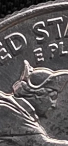 2021 P Washington crossing the Delaware Quarter Error Die Chip On HAT - Bild 1 von 3