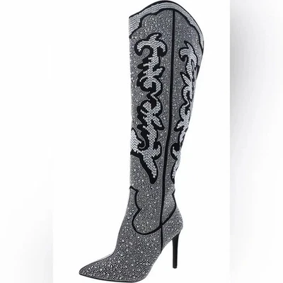 INC International Concepts Mujer Negro Iresa Western Botas Zapato Talla 5 Foto 1 de 4