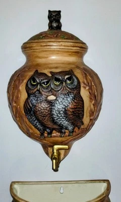 AmazingVintage Find!!! Ceramic Owl Family Wall Art 2 Piece.  - Image 1 of 4