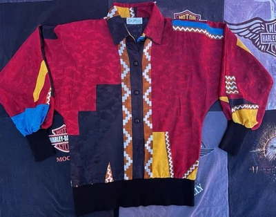 Ropa de salón Ruth Norman pequeña pequeña poliéster multicolor manga larga Foto 1 de 4