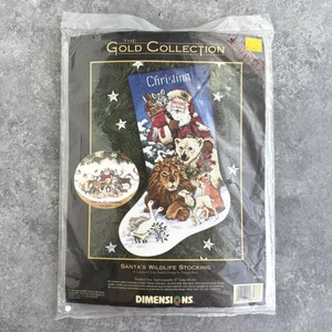 Dimensions Gold Santa’s Wildlife Stocking Counted Cross Stitch Kit 8566 NEW - Picture 1 of 2