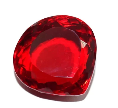Pedra preciosa solta facetada corte pera topázio vermelho natural 200 quilates + presente grátis - Imagem 1 de 4